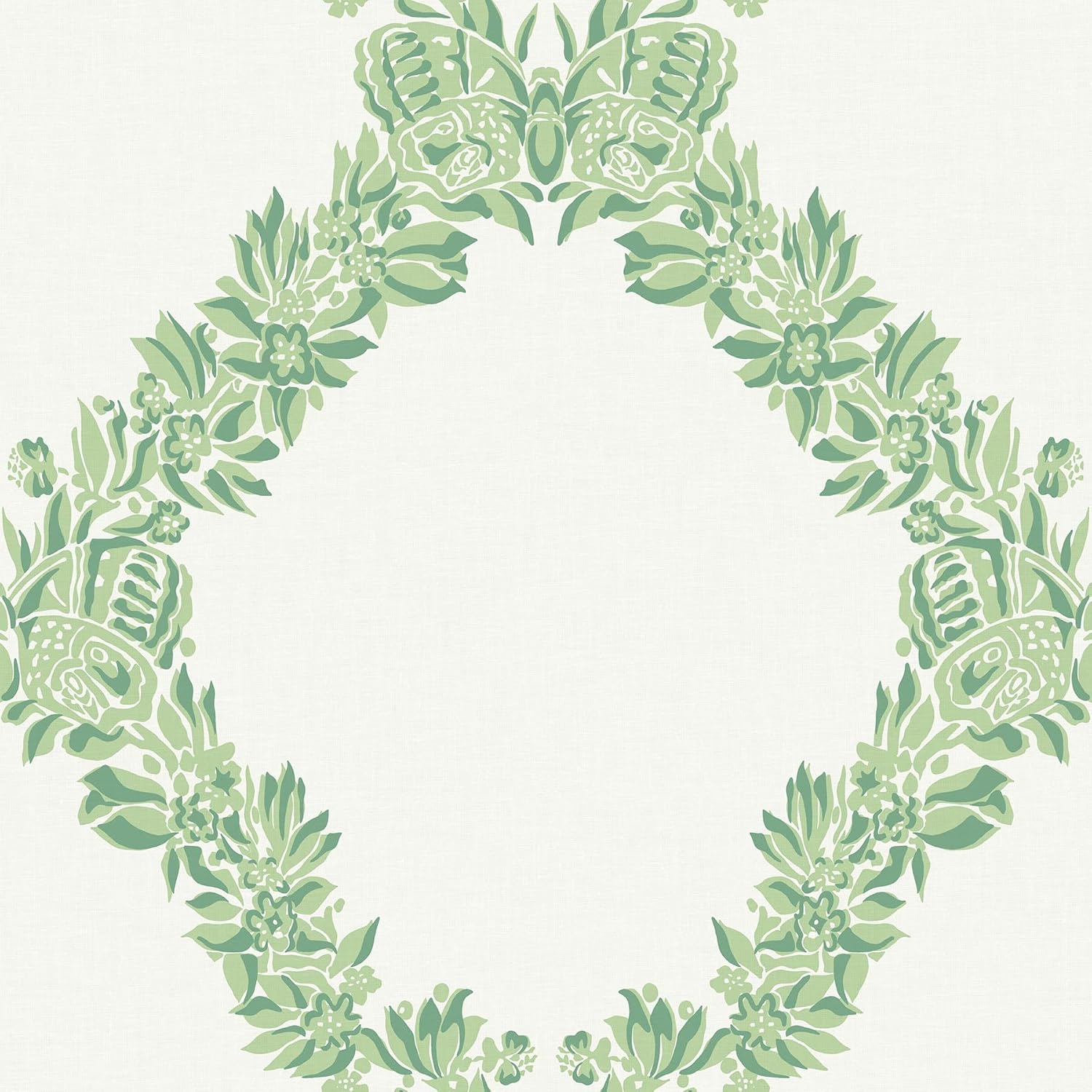 NuWallpaper Scalamandre x Scalamandre Jade Wreath Peel & Stick Wallpaper, SCS6051