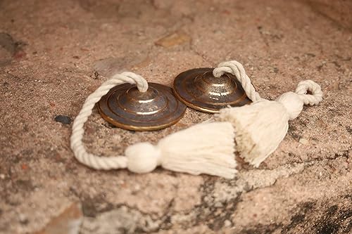 Miniatura 4 de Manjeera Manjeera Platillo Manjeera Mano Percusión Instrumento Musical Indio 1 Par (3 PULGADAS)