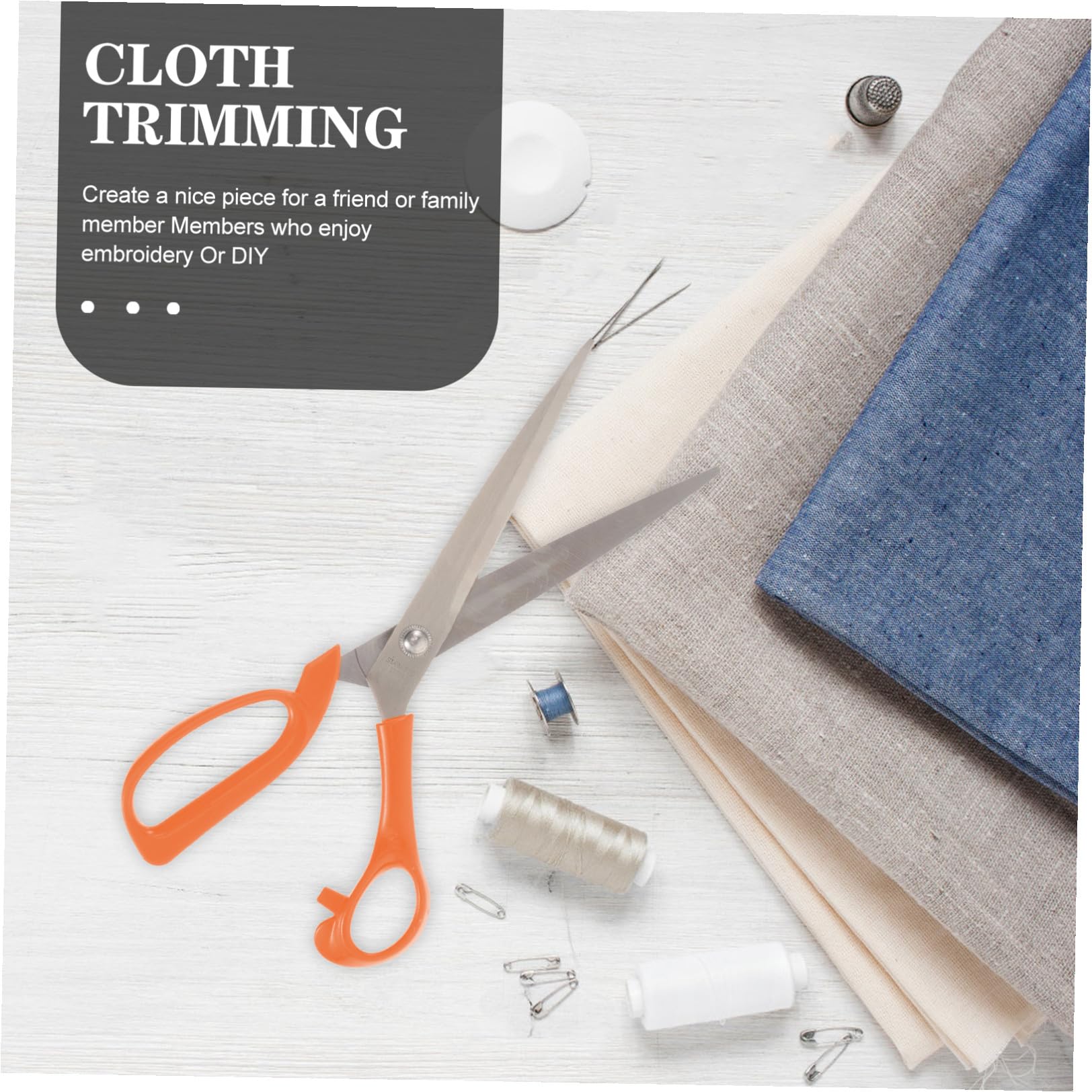 TEHAUX 4pièces Ciseaux De Tailleur Réutilisables Manganèse Pour Couture Outil De Découpe Pour Et Avec Poignée Ergonomique Couleur Orange