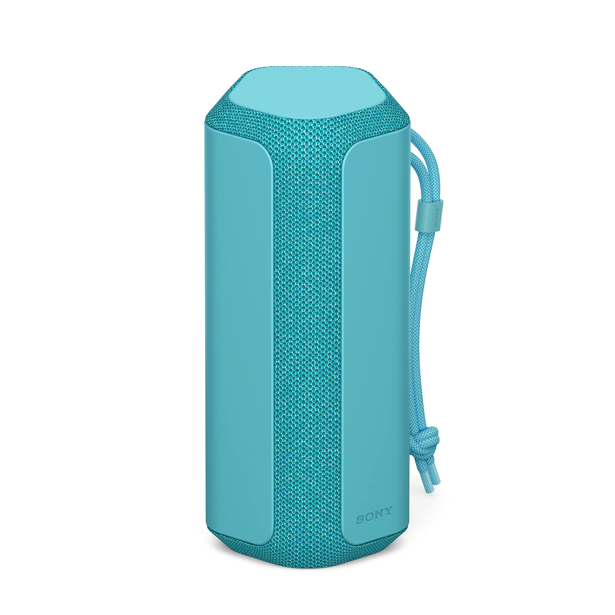 SRS-XE200 - Portable Wireless Bluetooth Speaker with Wide Sound and Strap - Waterproof, Shockproof, 16 Hours Battery Life and Quick Charging - Blue