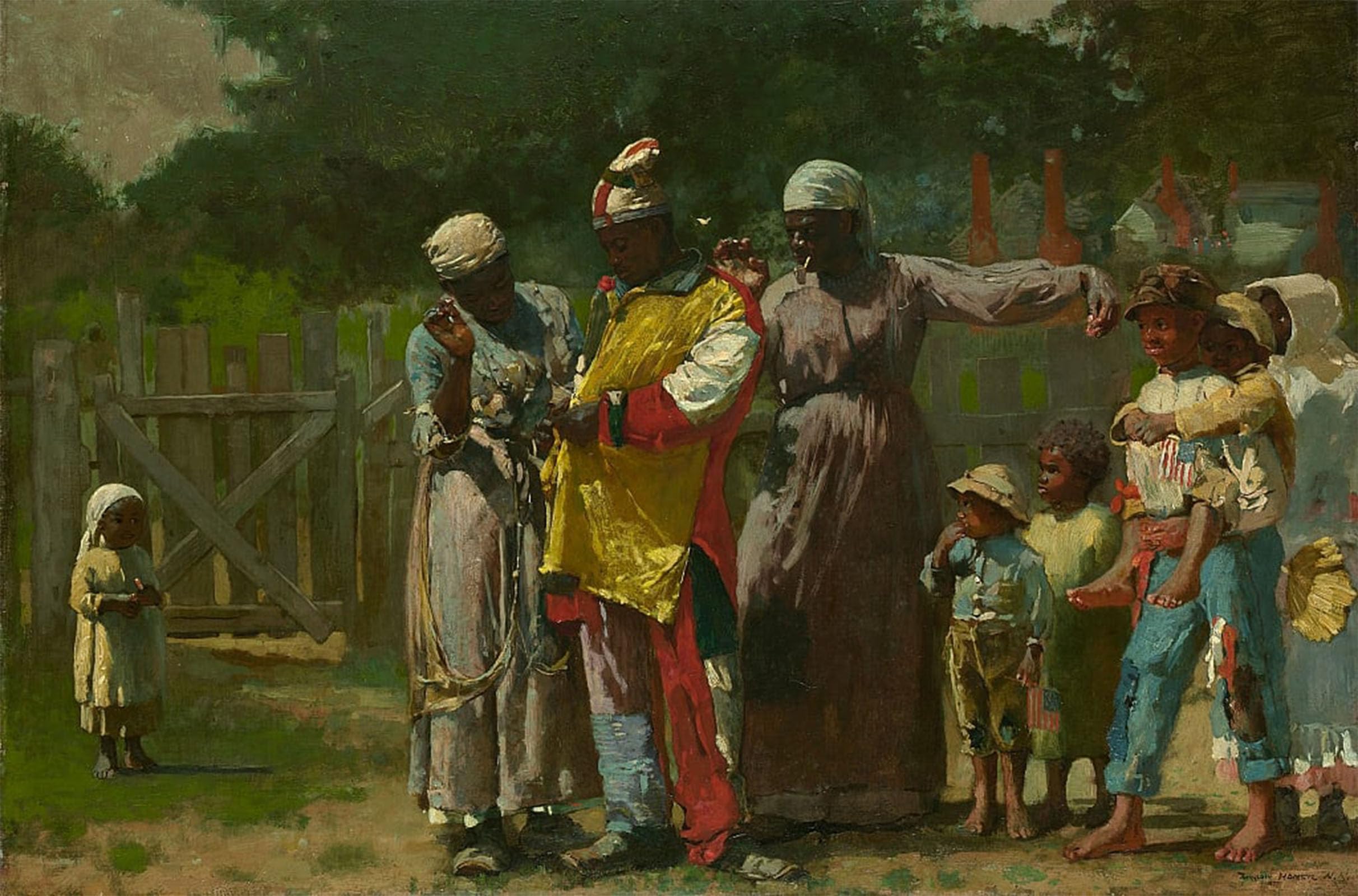 POSTERIIk Famous Modern Artwork Art Mural Dressing for the Carnival by Winslow Homer Oil Paintings Pictures for Home Decor 60x90cm