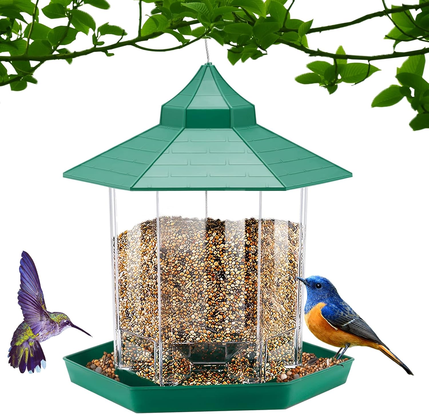 Wild Bird Feeder Bird Food Container Bird Feeder Waterproof Outdoor Pet