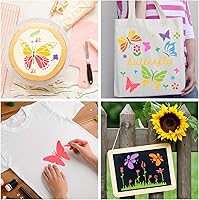 Vista 6 de 25 plantillas de mariposa plantillas de primavera reutilizables de plástico para manualidades con mariposas y plantillas temáticas de dibujo