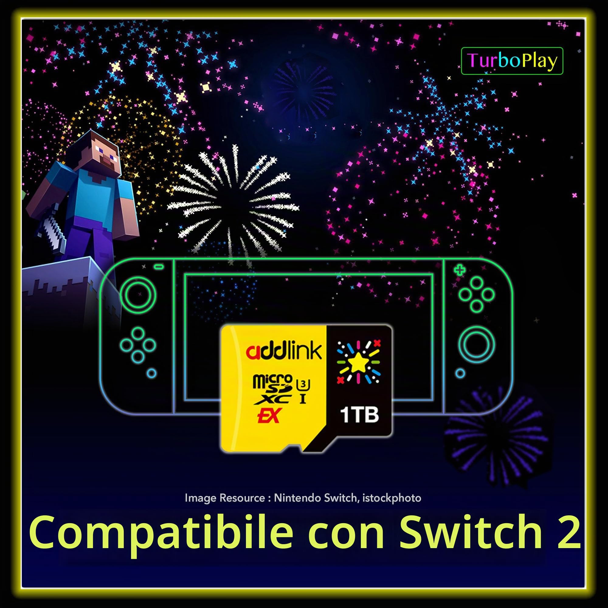 addlink Scheda microSD Express da 1 TB per Nintendo Switch 2, velocità fino a R/W 880/750 MB/s memoria MicroSDXC Express, ROG Ally, Steam Deck, fotocamera UHS-I, C10, U3, V30, Full HD 4K