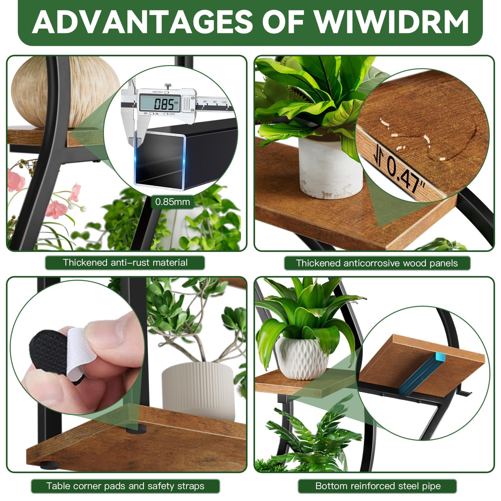 2 Estante Grande En Forma De Media Luna Soportes De Metal De 6 Niveles De  Alto, image size:1601x1601