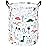 ACMUUNI Dinosaur Pattern 19.7 Inch Round Laundry Clothes Hamper Laundry Basket with Handles,Storage Organizer Bins Laundry Gift Basket for Room, Bedroom Decor