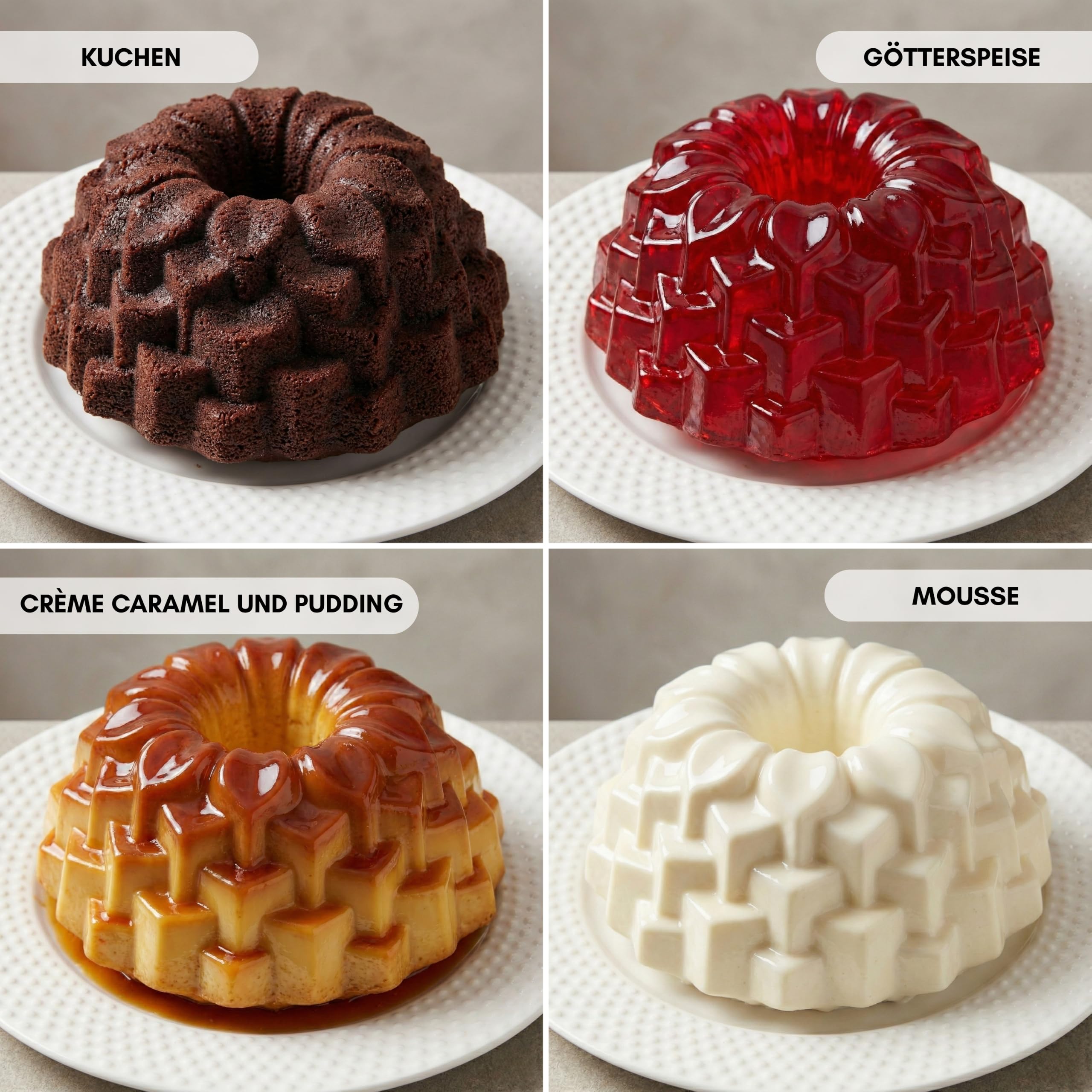 Erreke Gugelhupfform mit doppelter Antihaftbeschichtung, Bloom | robuster Aluminiumguss. Savarin für gleichmäßiges Backen. Backform. Kuchenform. Für hausgemachtes Backen. Leichtes Entformen