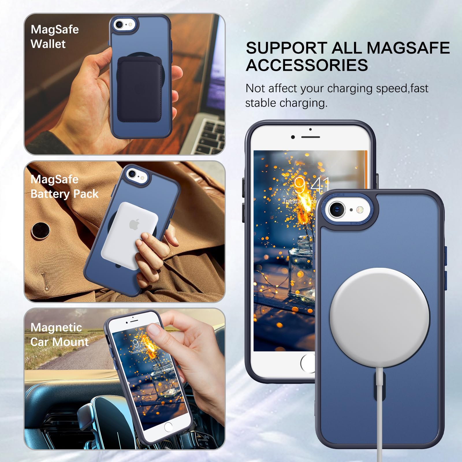 ESR Coque Pour IPhone 15, Copatible Avec AgSafe, Protection Antichoc