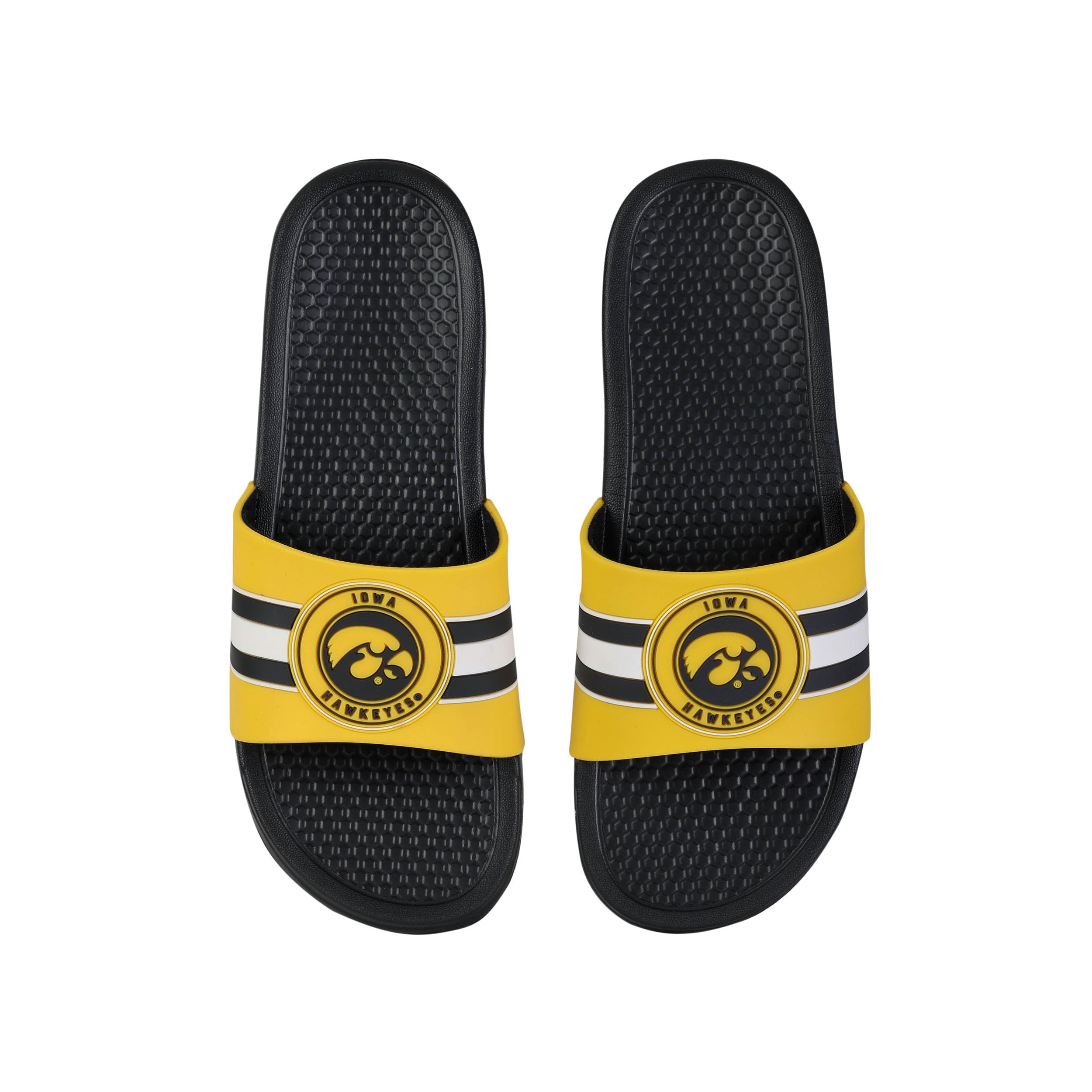 FOCO NCAA Iowa 2022 Stripe Raised Slide - Mens - Medium