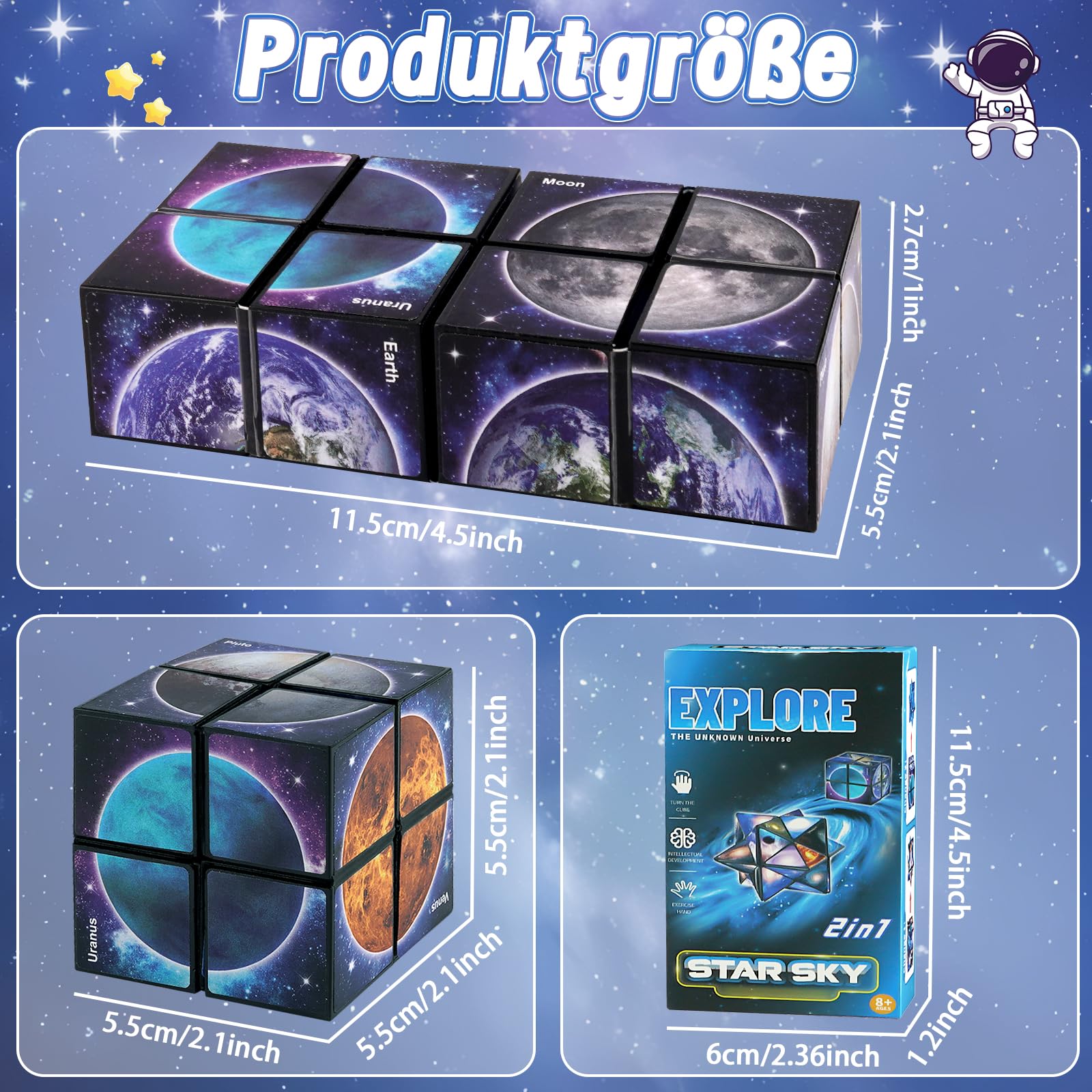 Zabawka dla chłopca w wieku 7-8-9-10-11 lat: prezenty dla chłopców w wieku 6-12 lat, dla chłopców i dziewczynek, Infinity Cube, dla chłopców w wieku od 8, 9, 10 lat, pomysł na prezent, antystresowa