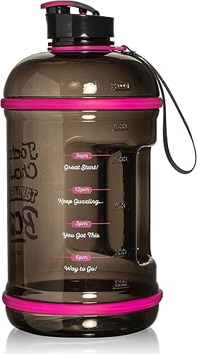 Miniatura 2 de H2OCOACH - Botella de agua deportiva de medio galón con marcador de tiempo, 2.5 litros, jarra reutilizable sin BPA (84 oz)