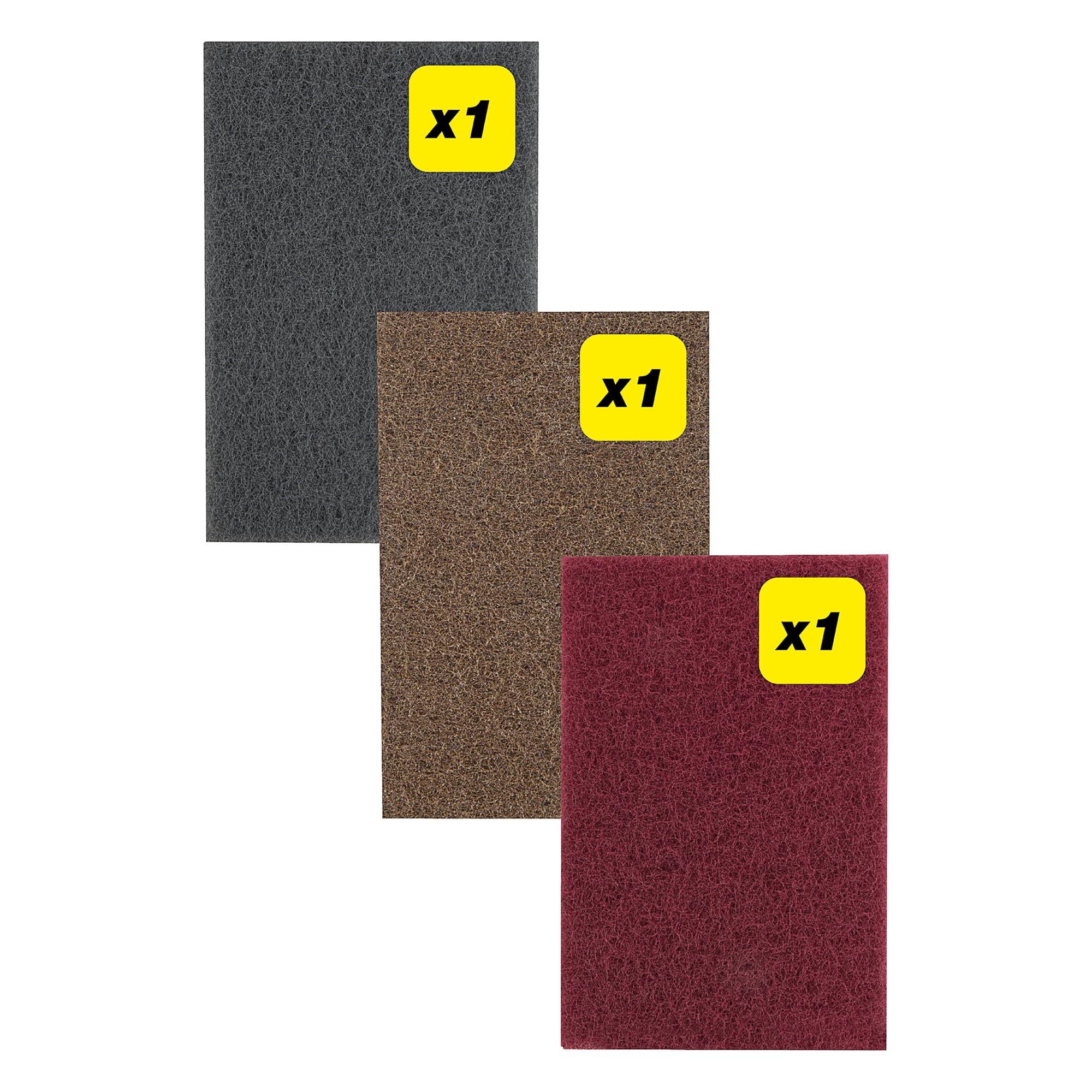 Trend Mixed Flexible Finishing Pads, 150 x 230 mm, 3 Pack, Assorted Grit Pads for Stock Removal Cleaning and Final Finishing, AB/PAD/M3 - Image 2