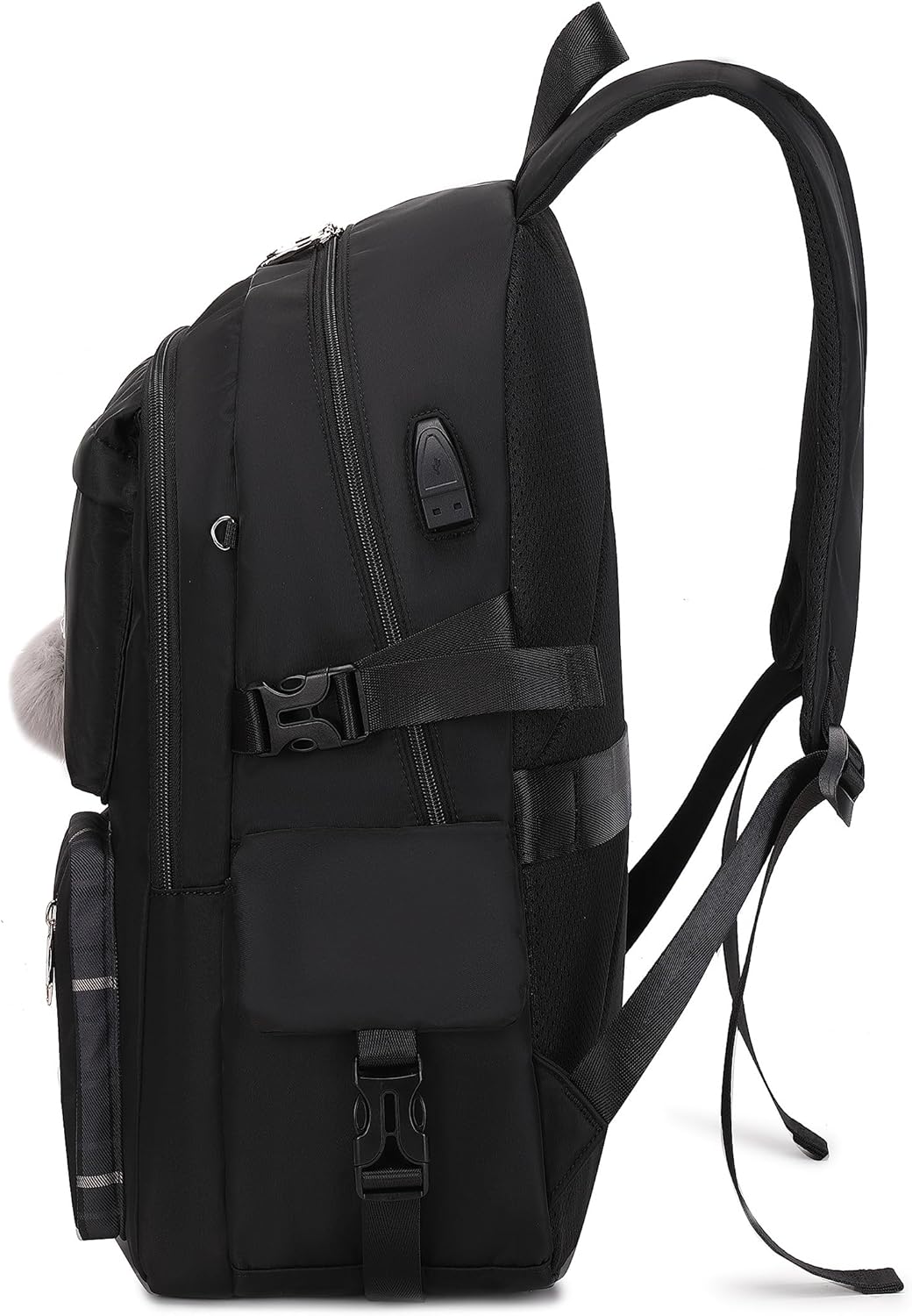 Joymoze Women Fashion Travel Backpack Set Roomy Laptop Rucksack Set Casual Daypack for Girl Black - Image 3