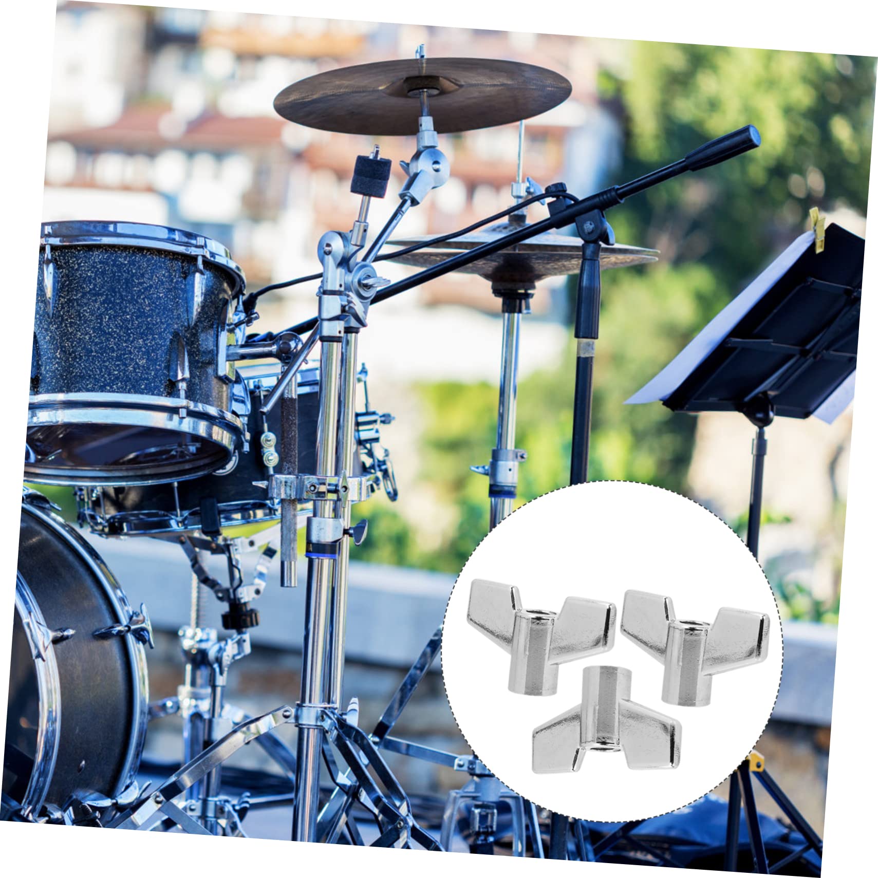BESPORTBLE 3Pcs Alloy Wing Nuts for Drum Cymbals Durable Quick Drum Accessories for Drummers Beginners Present Giving