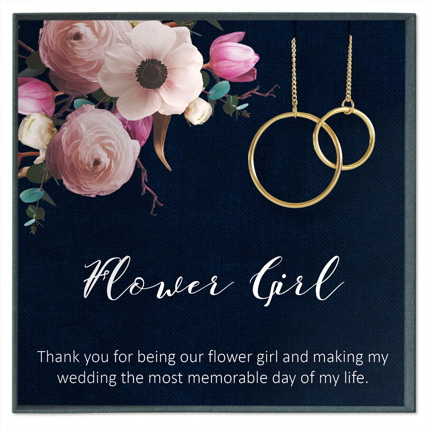 Flower Girl Appreciation Gifts Necklace, Thank You for Being My Flower Girl, Flower Girl Necklace, Flower Girl Wedding Gifts