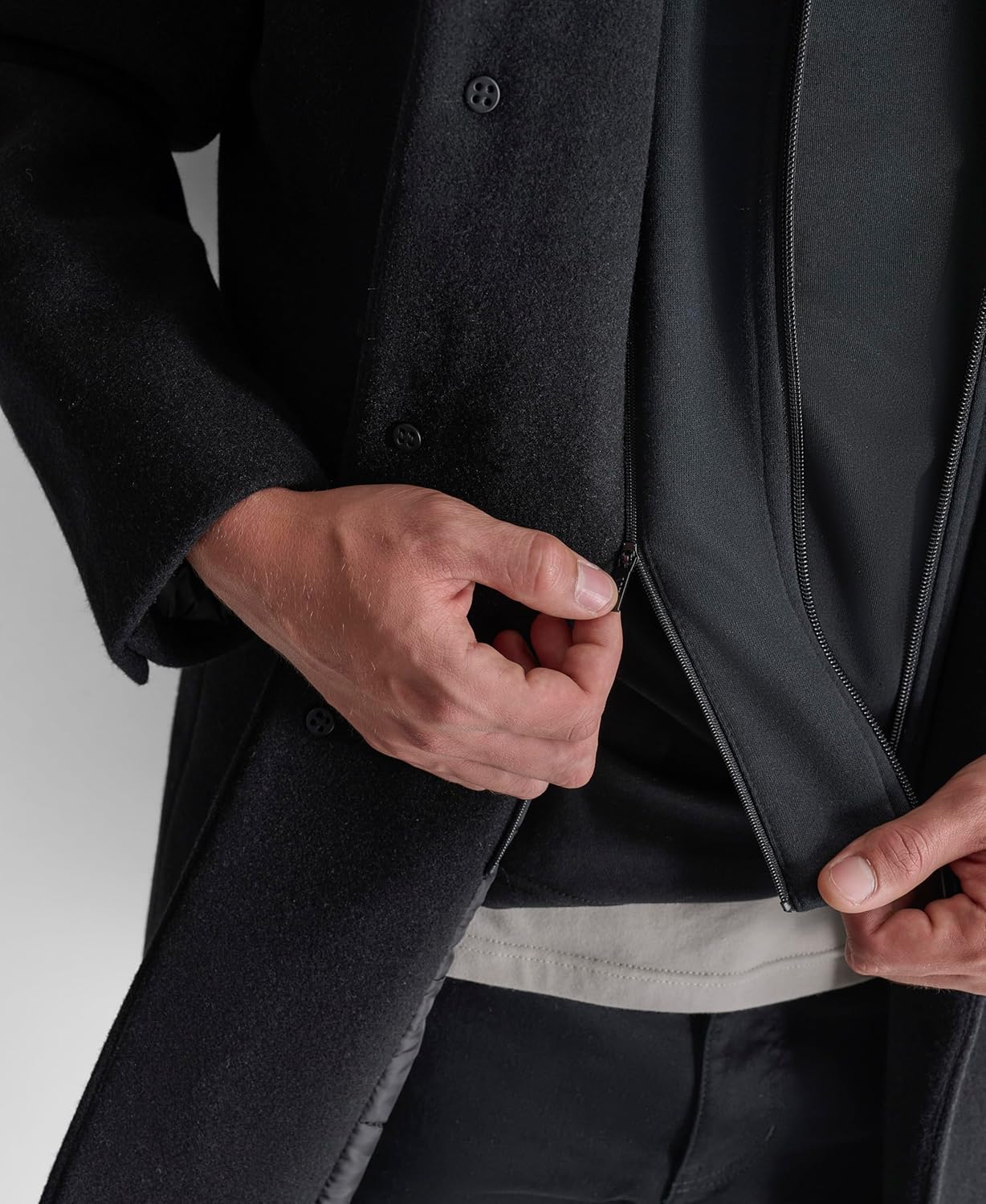 DKNY Men's Water Resistant Wool Cold Weather Casual Jacket - Image 3