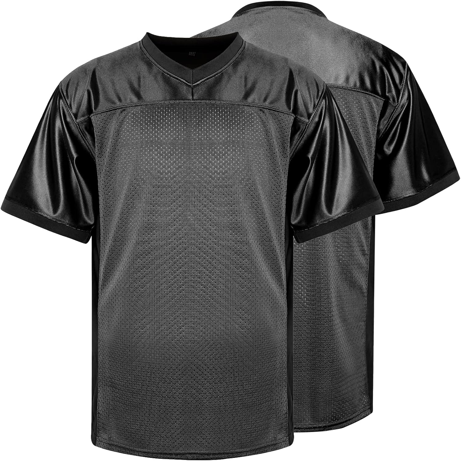 MESOSPERO Blank Practice Football Jersey Mesh Athletic Sports Football T-Shirt Black White Red