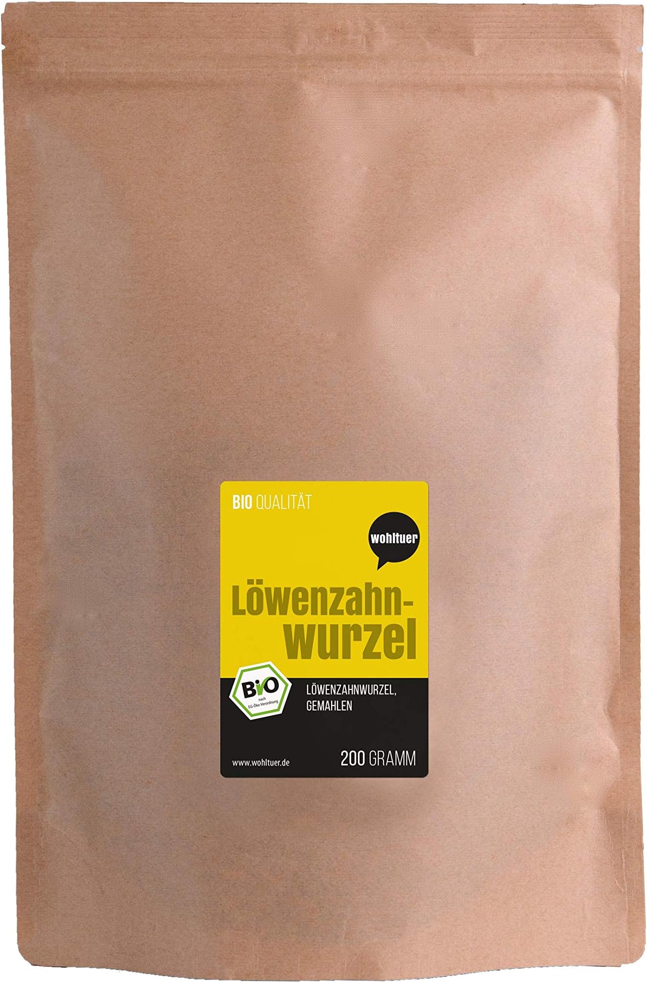 Wohltuer Organic Dandelion Root Ground - a Super Food from The Home! - 200g Bag