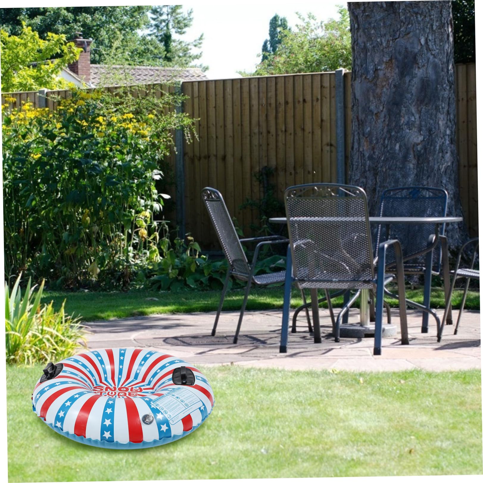 Anello da Neve Gonfiabile Blu in Pvc, Gioco Invernale Outdoor | 1 Pezzo, Facile da Trasportare, Buona Resistenza allo Strappo, Adatto per Scivolare su Neve
