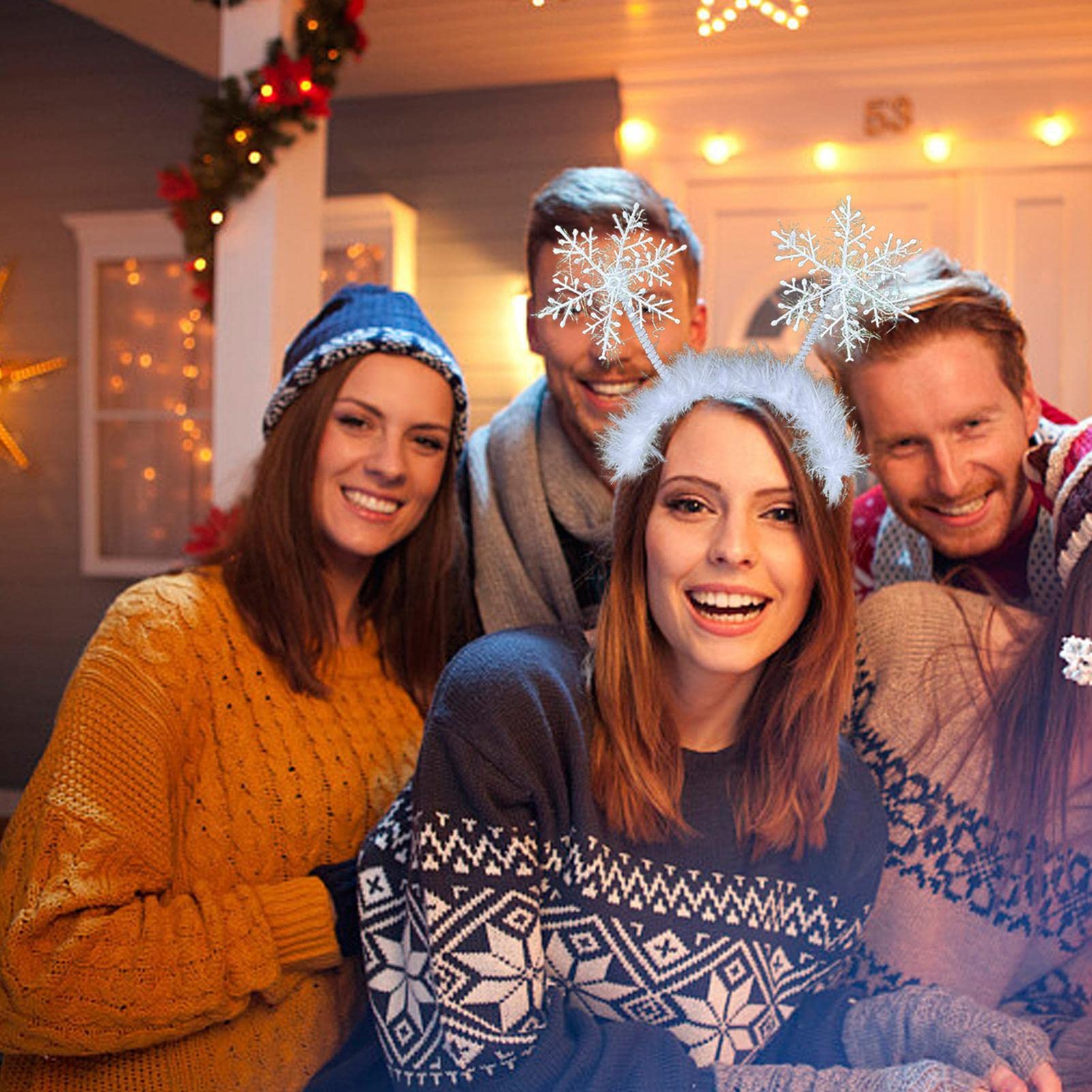 Cerchietti Natalizi Decorativi - Fasce Per Capelli A Tema Natale, Accessori Festa, Lavaggio A Mano - Foto 4