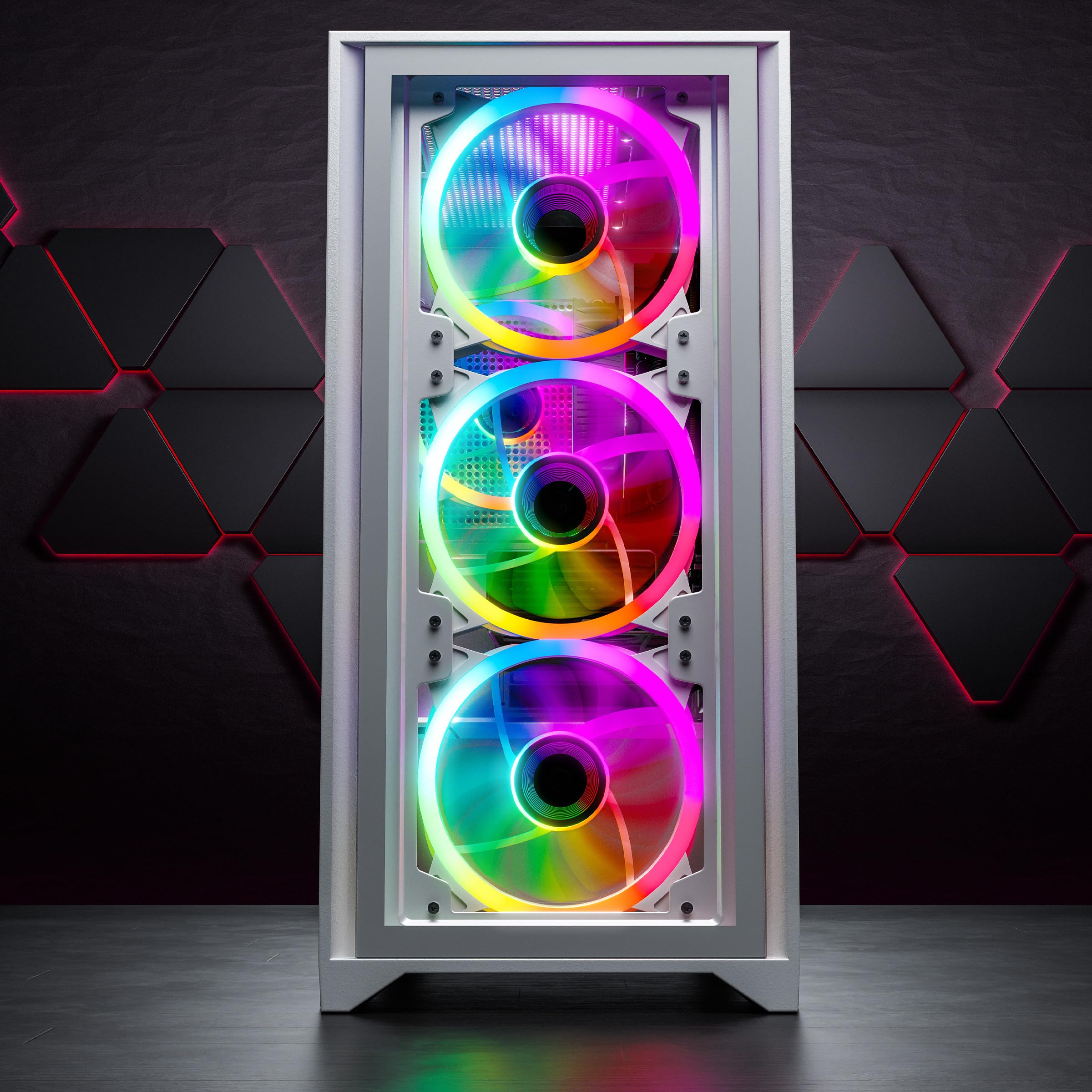 GameMachines Trinity Trinity Snow Edition - Gaming PC - AMD Ryzen 7 8700F - Radeon RX 9060 XT 16GB - 1TB SSD - 16GB DDR5 - WLAN - Win 11 Pro