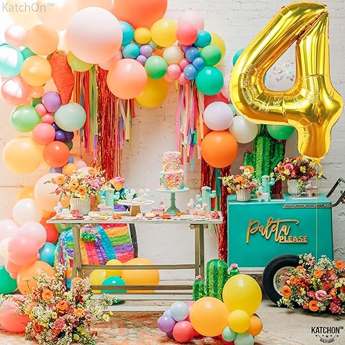 Miniatura 1216 de KatchOn, Globo dorado gigante del número 8 de 40 pulgadas, globo dorado del número 8 para decoraciones de cumpleaños de 8 años para niñas