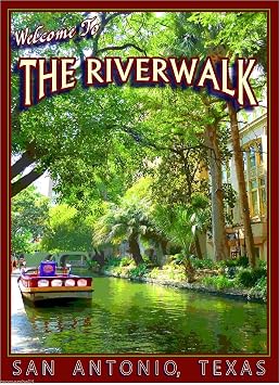 Magnet Riverwalk San Antonio The Alamo Texas United States Travel Advertisement Magnet