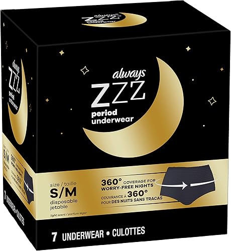 Miniatura 2 de Always ZZZ - Ropa interior desechable para mujer, talla SM, cobertura de 360 grados, 7 unidades, Negro -