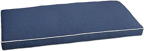 Miniatura 22 de Mozaic - Cojín para banco de interiores y exteriores, color azul. Azul mezclilla,Lienzo antiguo Beige,Lienzo Bay Marrón,Capri de lona.,Lona de