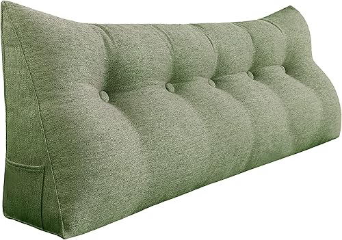 Miniatura 4 de Almohada de cabecera de cuña tamaño King, almohada grande para cama, almohada triangular de lectura, almohada de apoyo para la espalda para sentarse