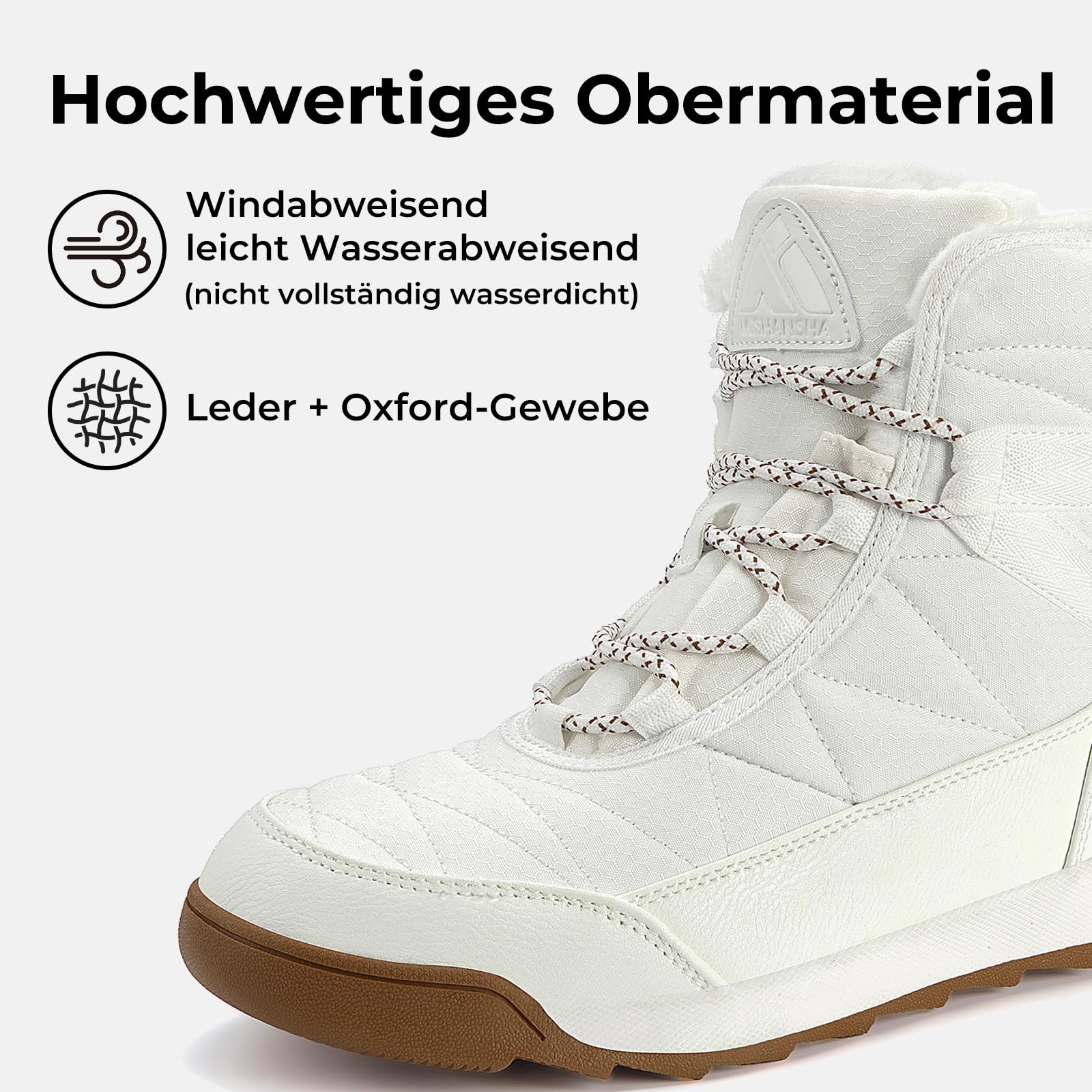 Mishansha Stivali Donna Invernali Scarpe Neve Stivaletti Pelliccia Fodera Caldo Antiscivolo Stivali da Neve Taglie 36-42