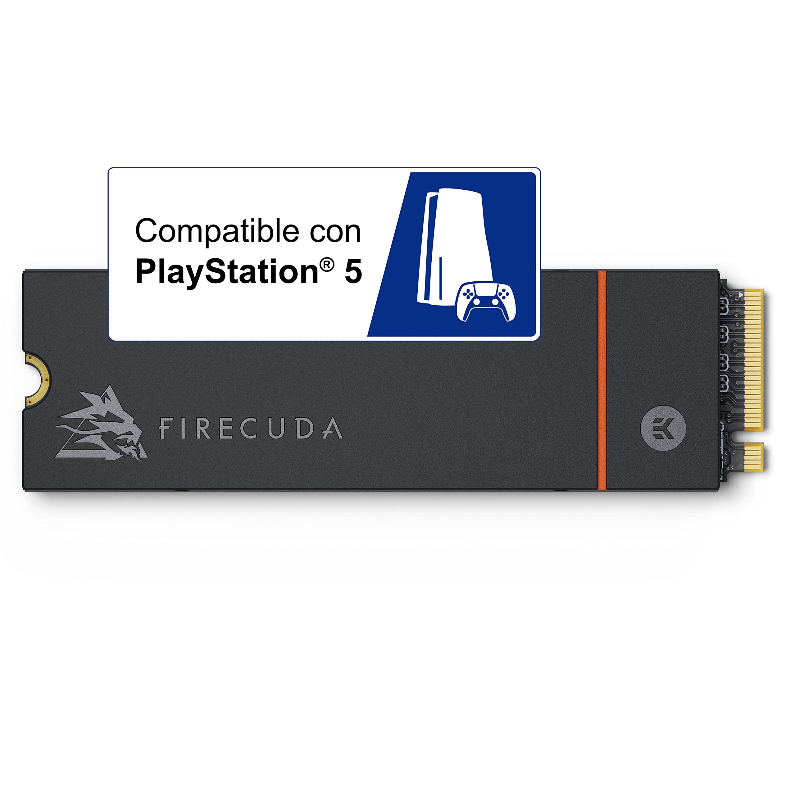Seagate FireCuda 530, 500 GB, Internal Solid State Drive - M.2 PCIe Gen4 ×4 NVMe 1.4, transfer speeds up to 7,000 MB/s, 3D TLC NAND, 640 TBW, Heatsink, 3 year Rescue Services (ZP500GM3A023)