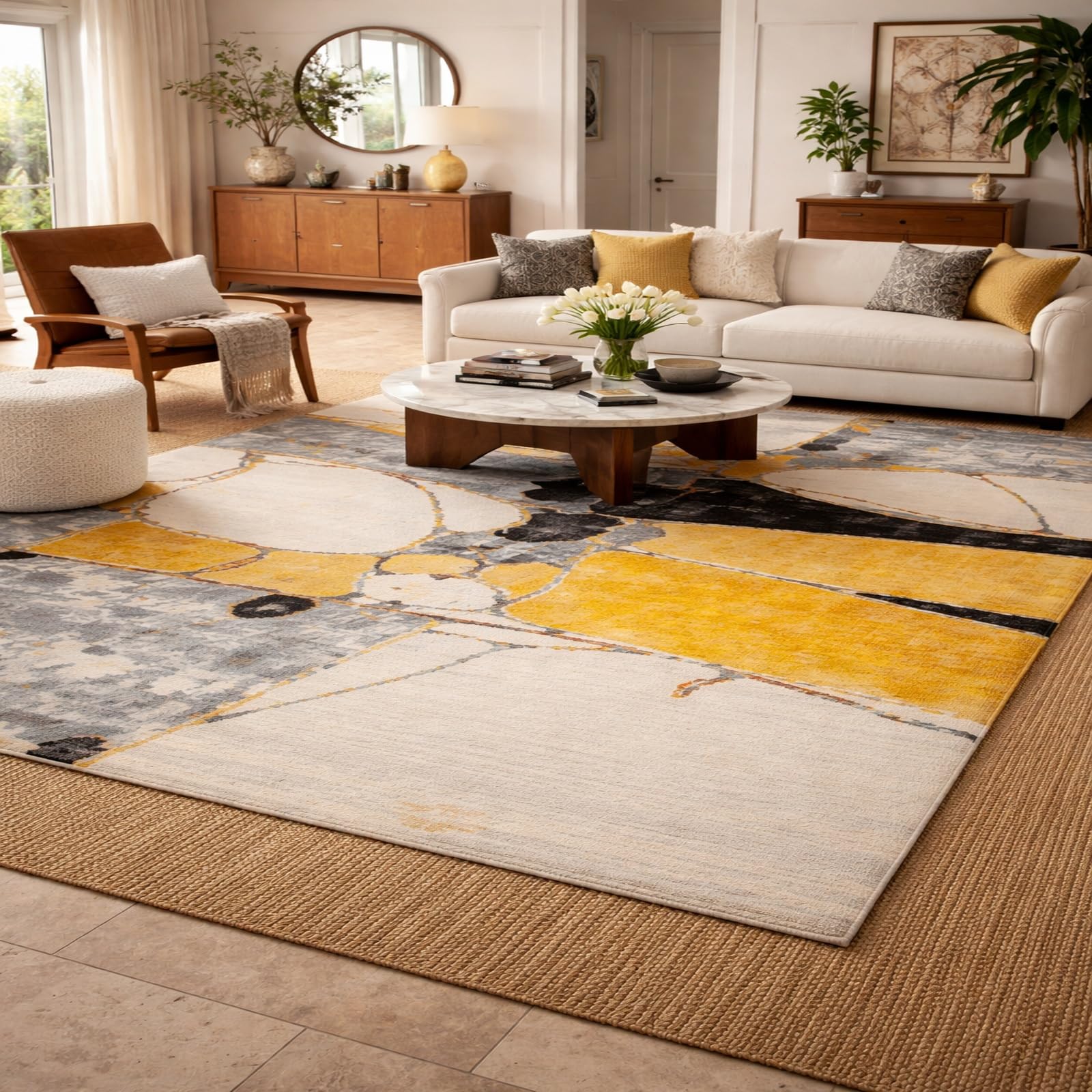 Tapis de décoration abstrait pour réveiller l'ambiance d'un salon moderne ou d'une chambre