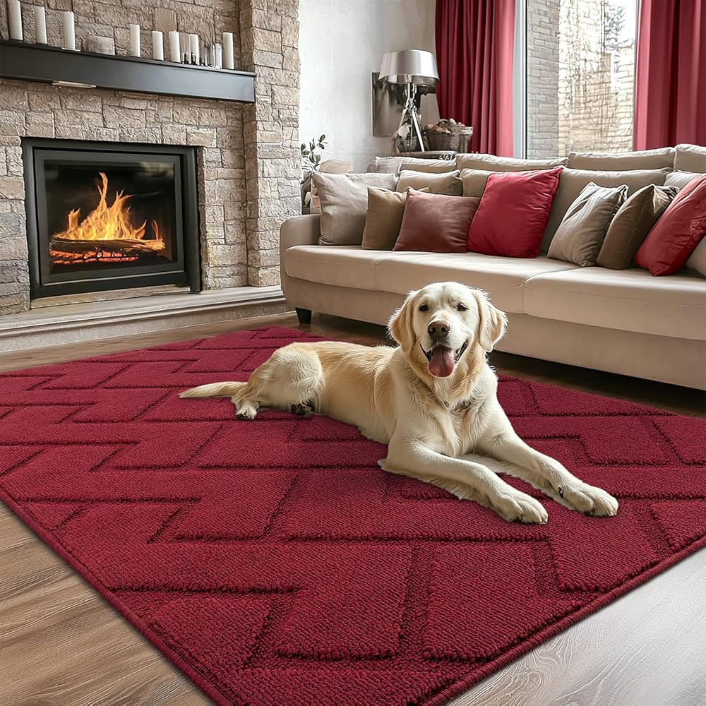 MTH / ふわっRUGMAT hicorfe Indoor Doormat,Front Back Door Mat Rubber Backing