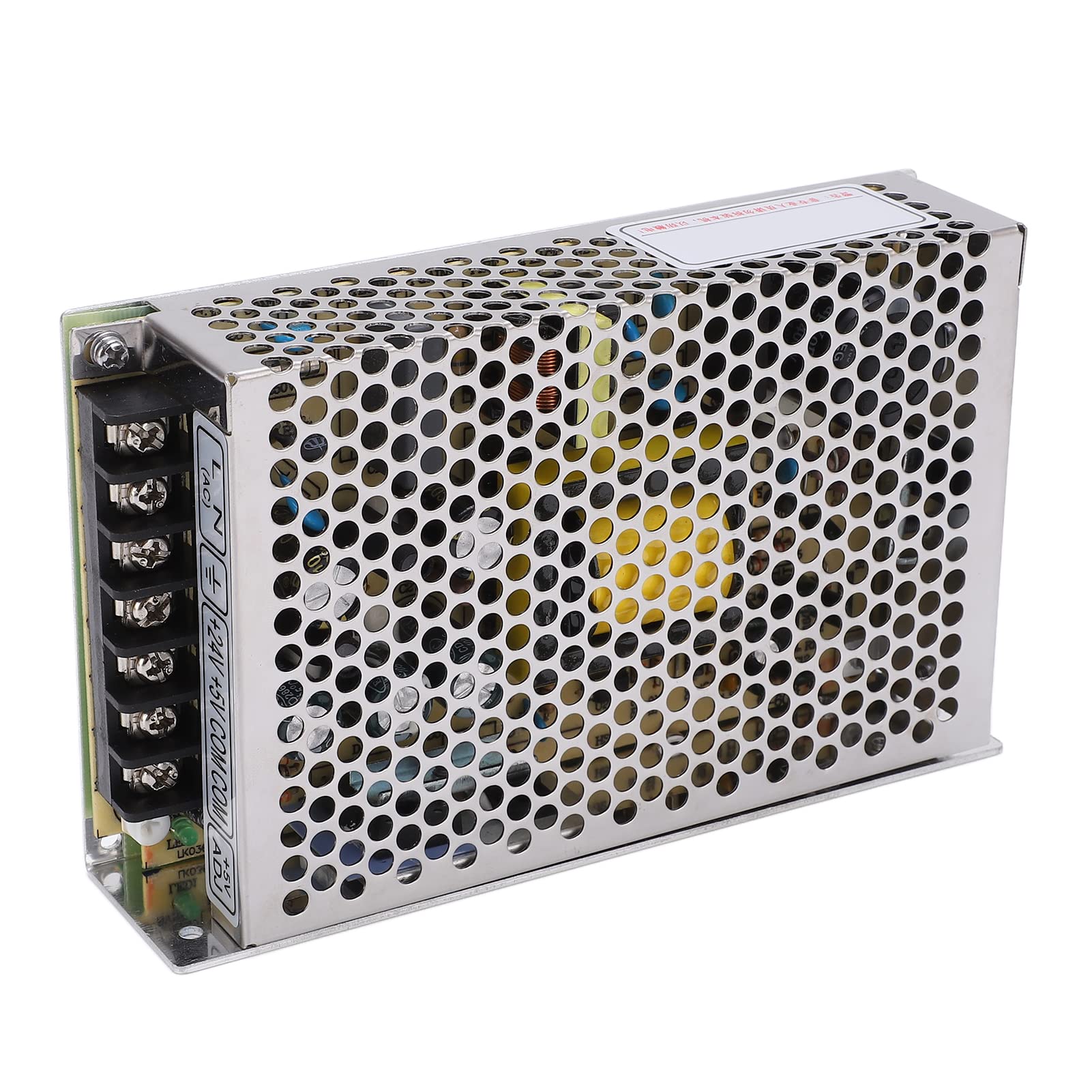 Fafeicy Alimentatore D-60B DC a Doppia Uscita 5V 24V con Protezione Sovraccarico e Cassetta di Giunzione per Macchinari Elettronici