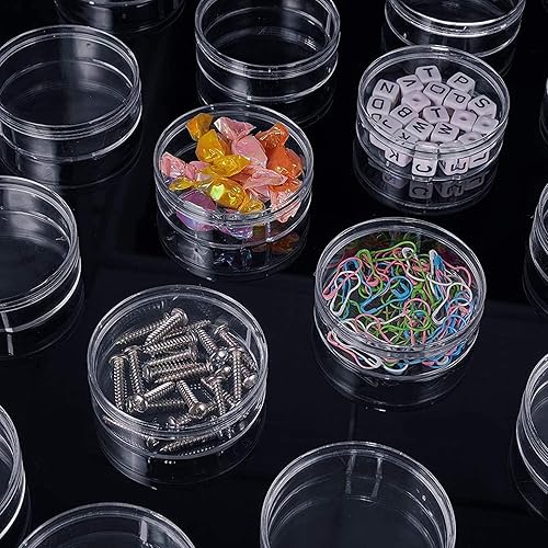 Miniatura 3 de Pequeña caja de acrílico redonda de almacenamiento de acrílico con tapa, cajas de flores redondas transparentes, caja de plástico circular