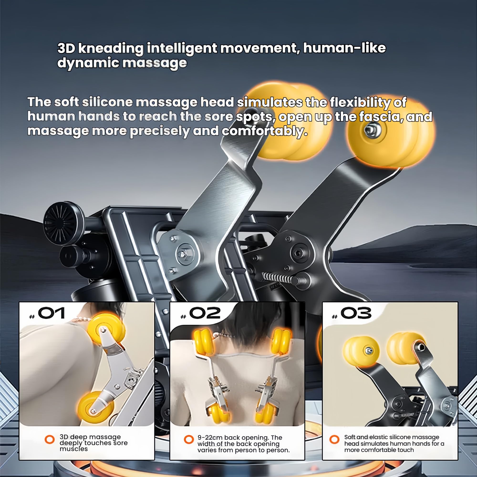 Poltrona massaggiante 4D, dotata di airbag per tutto il corpo, funzione di riscaldamento lombare e modalità di rilassamento automatico con digitopressione.(Bruin)