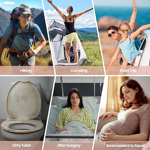 Miniatura 6 de Rquite Juego de paños para orinar femenino, dispositivo portátil para orinar femenino, embudo de orina reutilizable y trapo con bolsa de transporte