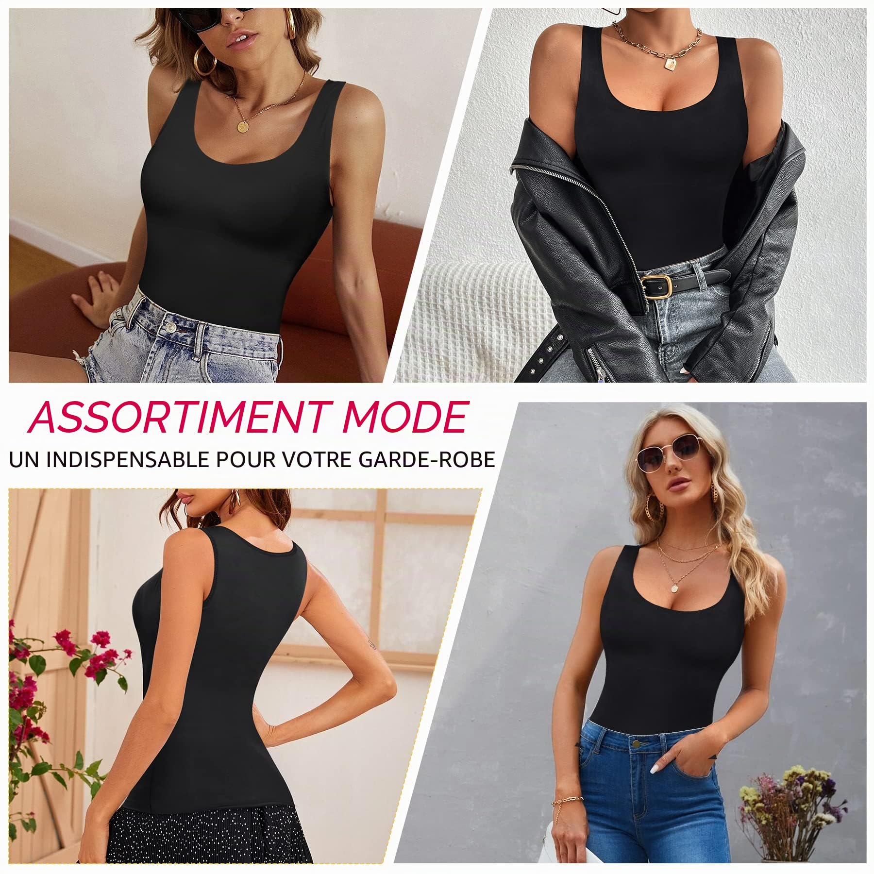 Gotoly Débardeur Gainant Femme Ventre Plat Haut Sculptant Gaine Amincissante Contrôle Du Ventre Lingerie Sculptante Body Shaper Sans Soudure