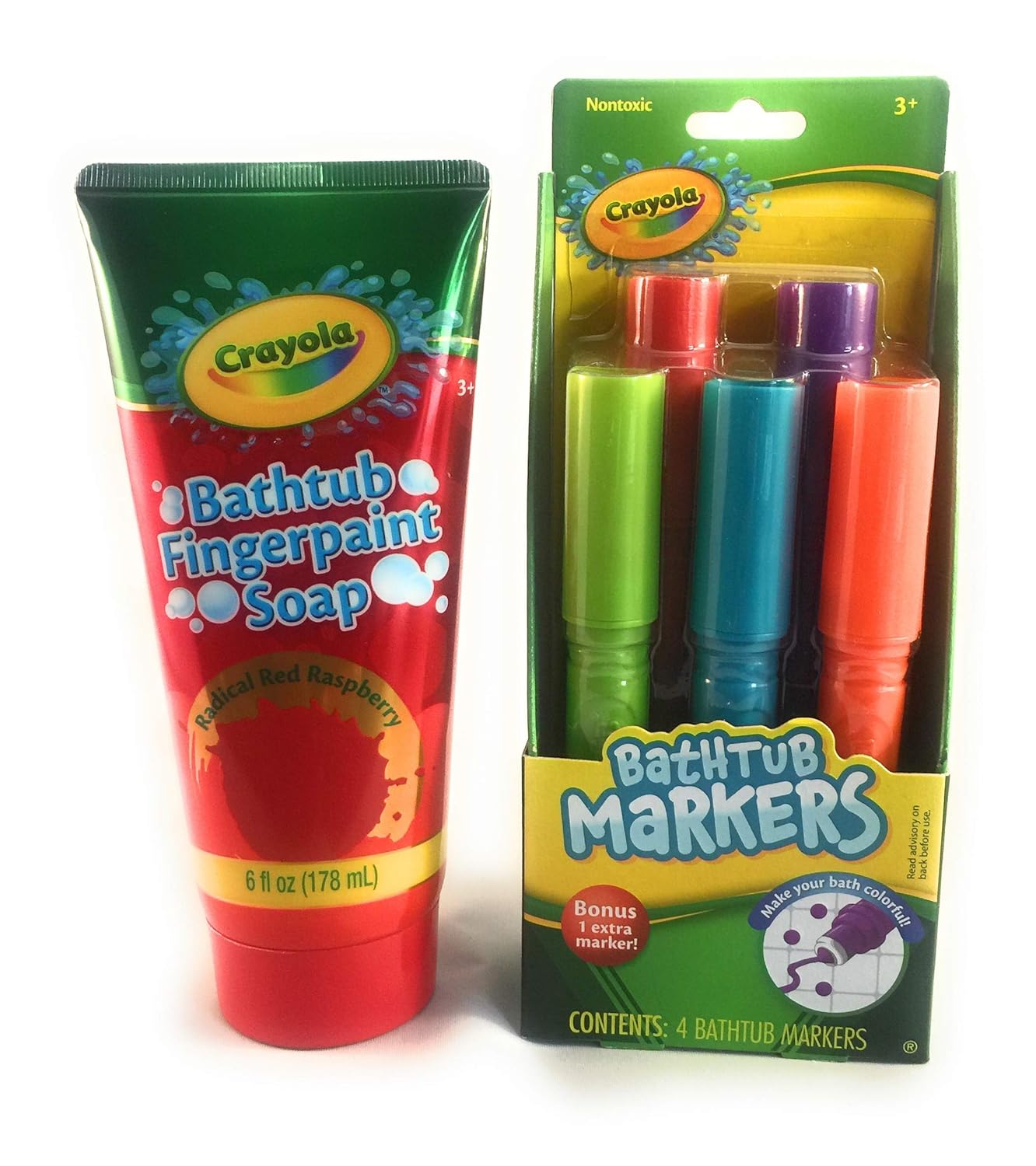 Crayola Bathtub Finger Paint + Markers Fun Bundle (2 Items) Beauty & Personal Care