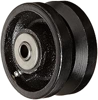 Vista 2 de Ruedas de ranura en V hechas de hierro fundido con rodamientos rectos, de RWM, Negro, 1