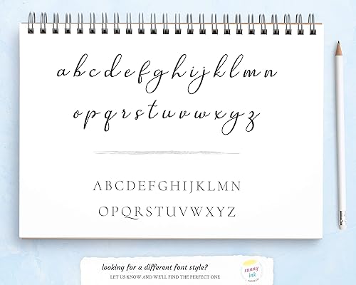 Miniatura 7 de Beautiful Handwriting Monogram Design Custom Flat Note Cards - Personalized Set - Modern Stationery - Gift For Her