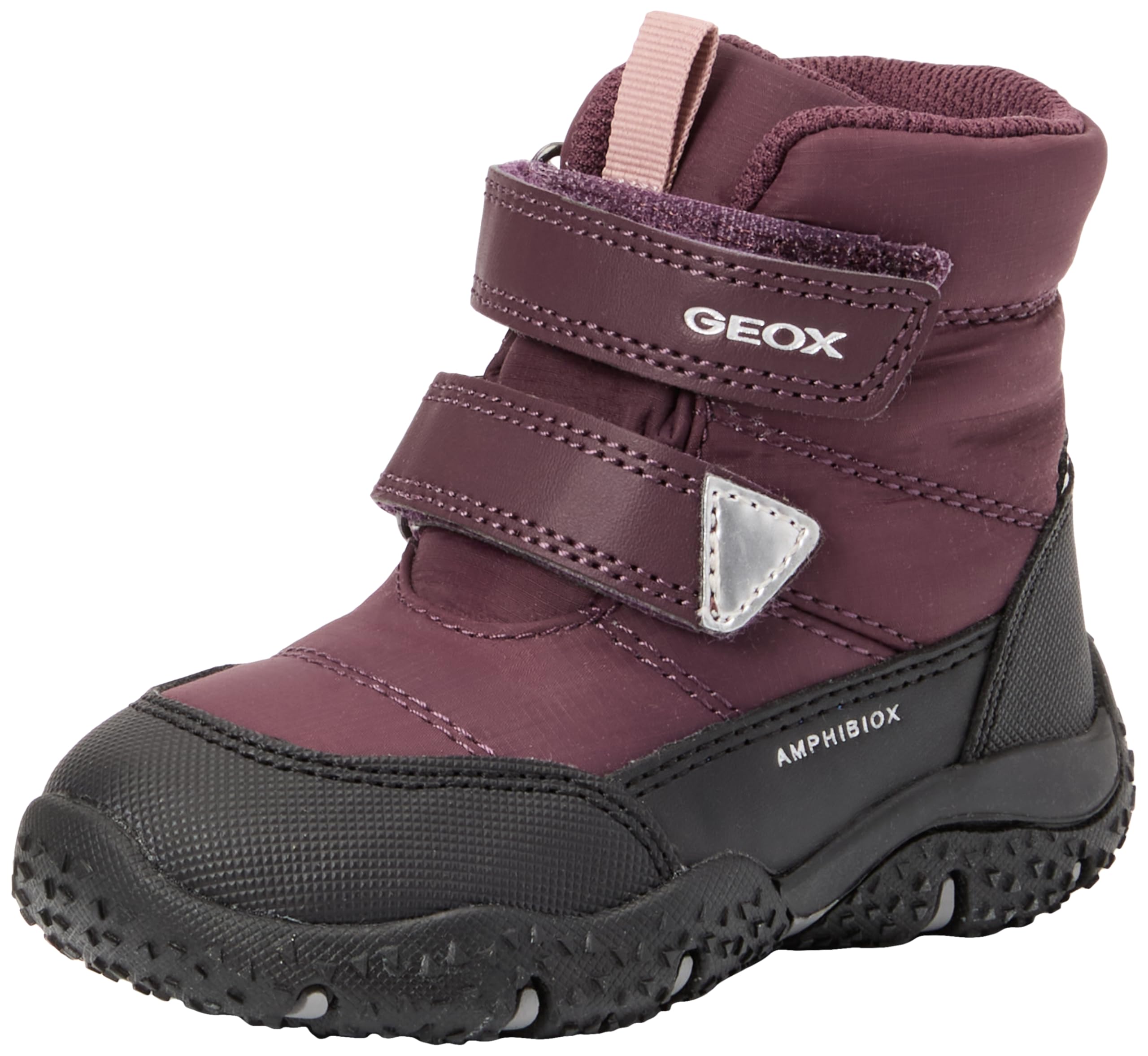 Geox Baby Baltic Girl B ABX Snow Boot, DK Burgundy/Black, 3.5 Child UK