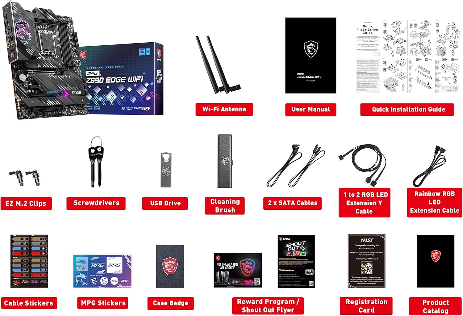MSI MPG Z690 Edge WiFi Gaming Motherboard (ATX, 12th Gen Intel Core, LGA 1700 Socket, DDR5, PCIe 5, 2.5G LAN, M.2 Slots, Wi-Fi 6E) (Renewed)