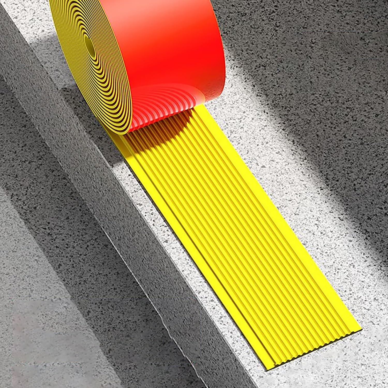 Moulure de nez de marche autocollante 5m couleur jaune oie idéale pour escalier de jardin