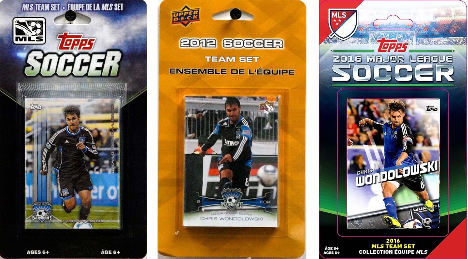 MLS 3 Different Trading Card Sets