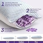 Refroidissement de la mémoire Oreillers en mousse Taille Reine 2 Paquet, Mousses pliantes réglables, Oreiller de lit souple et ferme pour dormir avec une housse d'oreiller à glissière hypoallergénique pour le côté, les couches arrière, 20x30In
