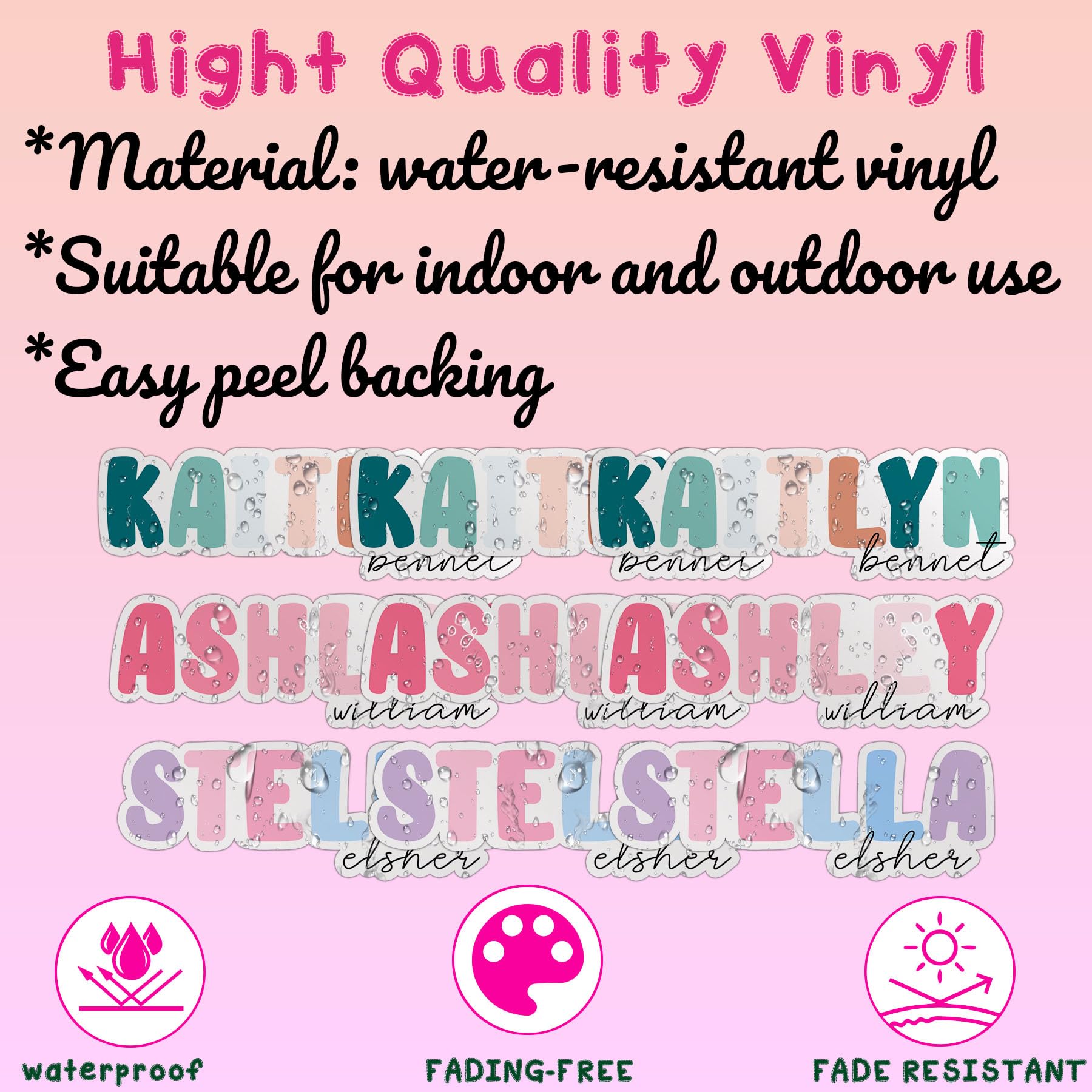 Pegatina Personalizada IPad Mini Pegatina Personalizada Con Nombre Para IPad Mini - Fuente Rizada Vals, De Vinilo, A Prueba De Agua Vinilo Nombre Fuente Rizada