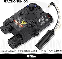 Vista 5 de ACTIONUNION Airsoft PEQ-15 - Láser IR + láser rojo visible + linterna LED blanca