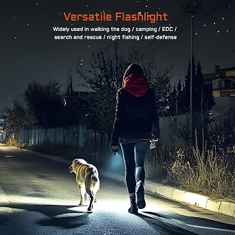 ACEBEAM TAC 2AA EDC Tactical Dual Modes Flashlight, 1400 High Lumens Flashlight, Dual Switch Pocket LED Flashlight, Super Bright Small Flash Light for Emergency, Camping, Home(SFT-25R HI)